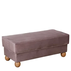 Rosa Komfortsessel mit Fußhocker - Garcia