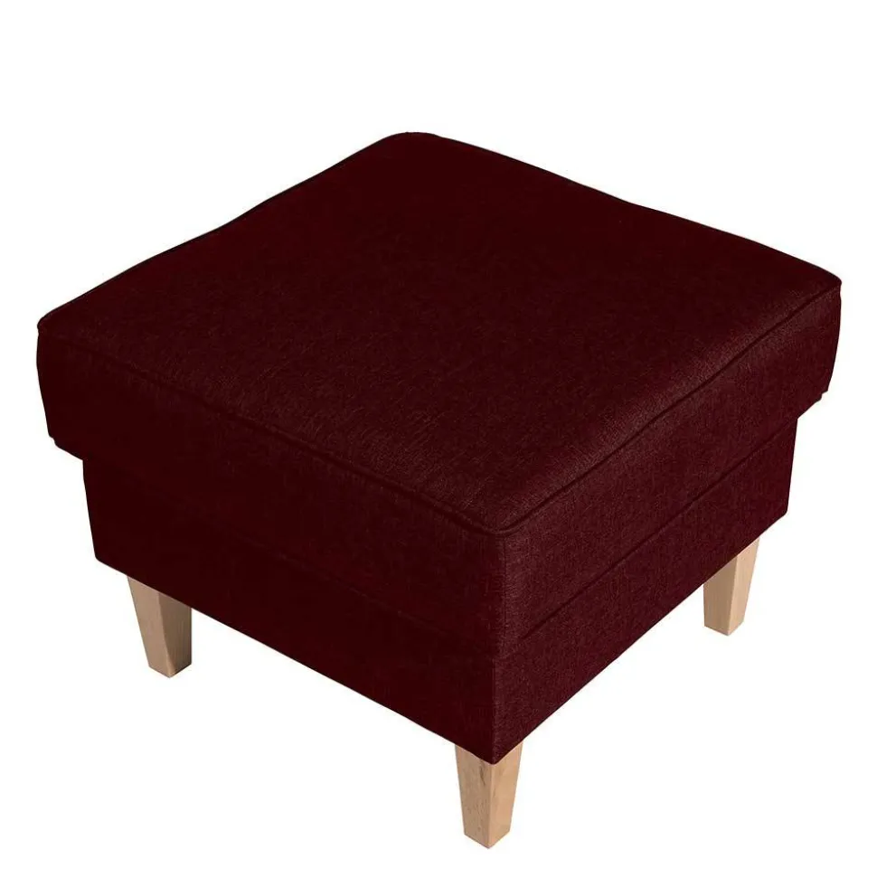 Roter Wohnzimmerhocker mit Stoffbezug - Lacaza