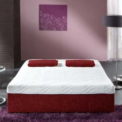 Rotes Sofa mit Schlaffunktion & Bettkasten - Atan