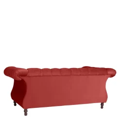 Rotes Zweisitzer Sofa im Barockstil - Henissa