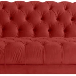 Rotes Zweisitzer Sofa im Barockstil - Henissa