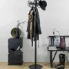 Runde Design Standgarderobe mit 5 Haken - Oladrios