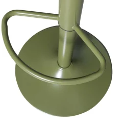 Runder Metall-Barhocker in Grün - höhenverstellbar - Giolia