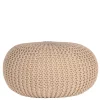 Runder Polsterhocker aus Strickstoff - Filouras