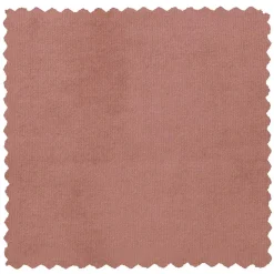 Runder Samt Polsterhocker in Rosa - Bados