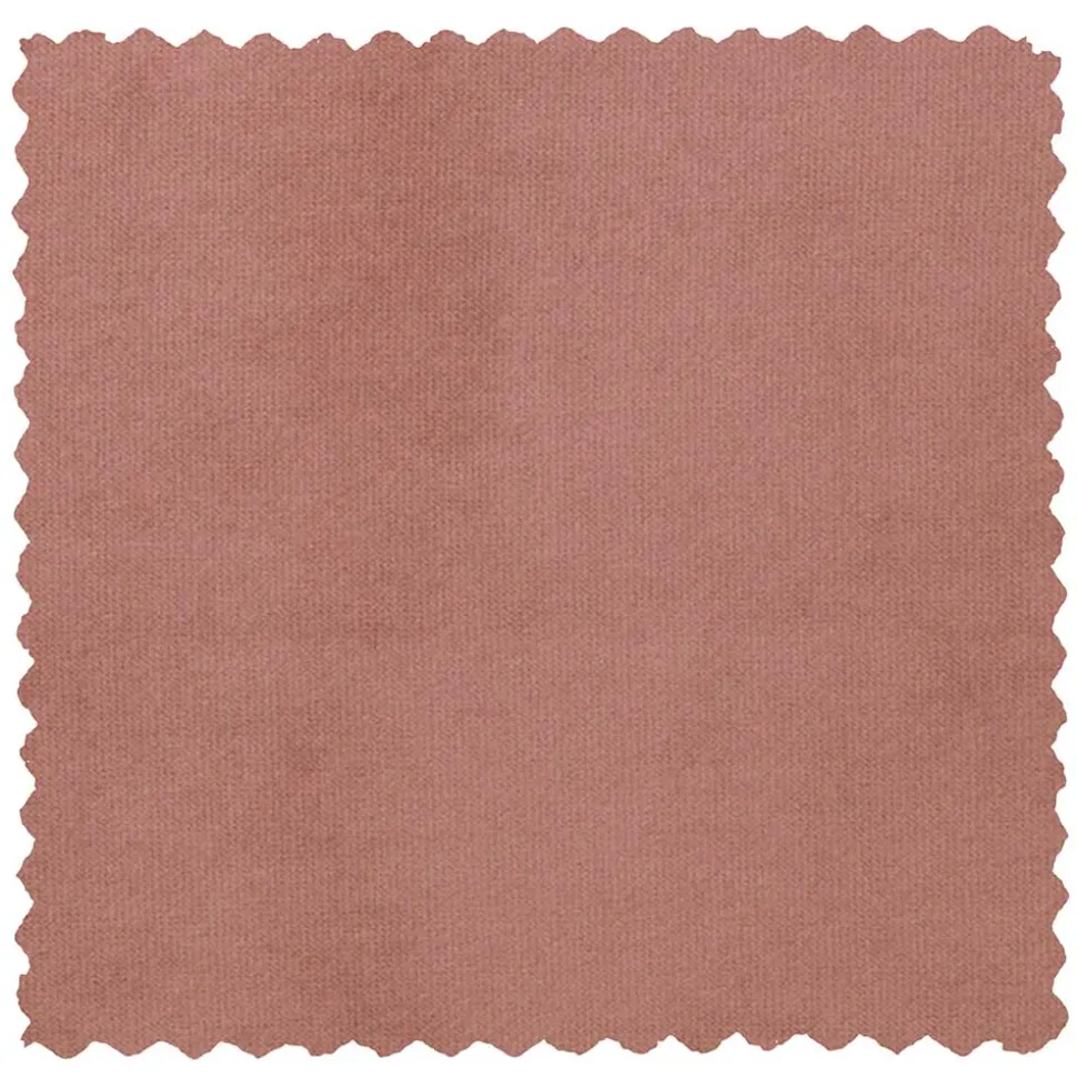 Runder Samt Polsterhocker in Rosa - Bados