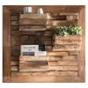 Rustikales Hängeregal aus Teak Massivholz - Teako