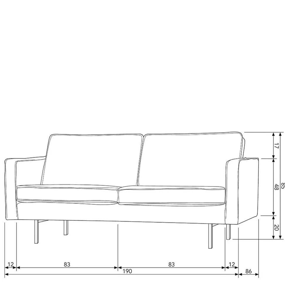 Samt Couch in Taupe Museo im Retro Design