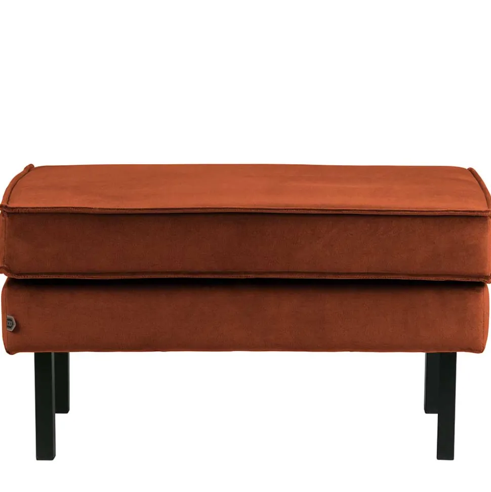 Samt Hocker in Rost Braun - Naryon