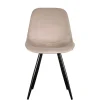 Samt Schalenstuhl in Beige - Jesafina (2er Set)