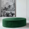 Samt Wohnzimmer-Polsterhocker in Grün - Sibyella