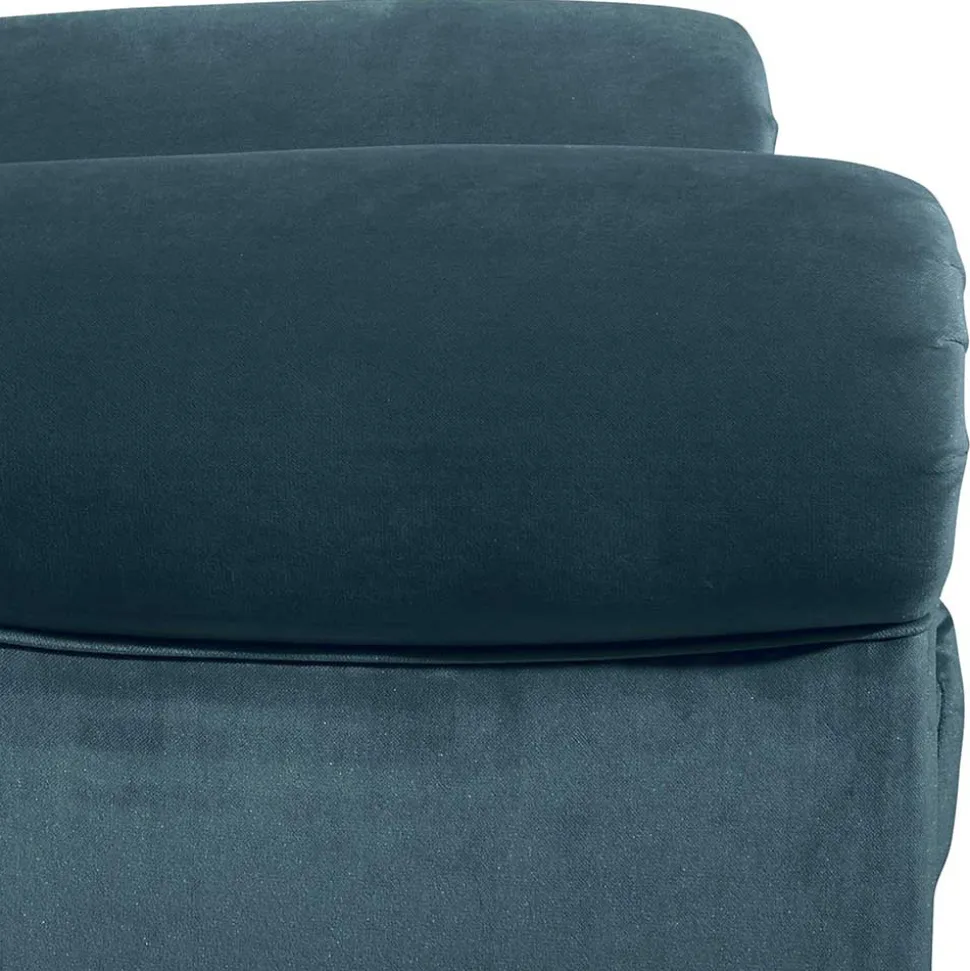 Samtvelours Chesterfield-Polstersessel in Petrol - Varescan