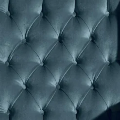 Samtvelours Chesterfield-Polstersessel in Petrol - Varescan