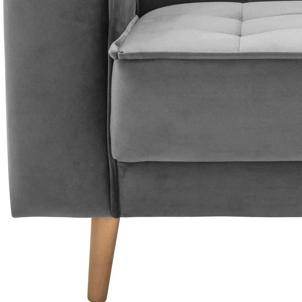 Samtvelours Federkerncouch mit Bettfunktion - Vlacoma