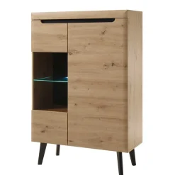 Scandi Anbauwand fürs Wohnzimmer - Olcian (vierteilig)
