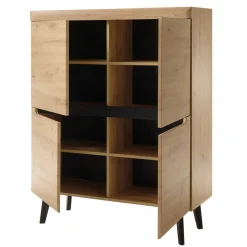 Scandi Anbauwand fürs Wohnzimmer - Olcian (vierteilig)