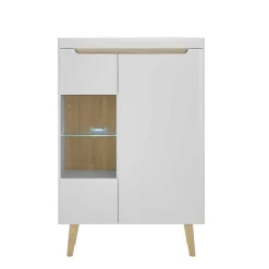 Scandi Chic TV Wohnwand Möbel - Ginko (vierteilig)