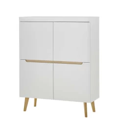 Scandi Chic TV Wohnwand Möbel - Ginko (vierteilig)