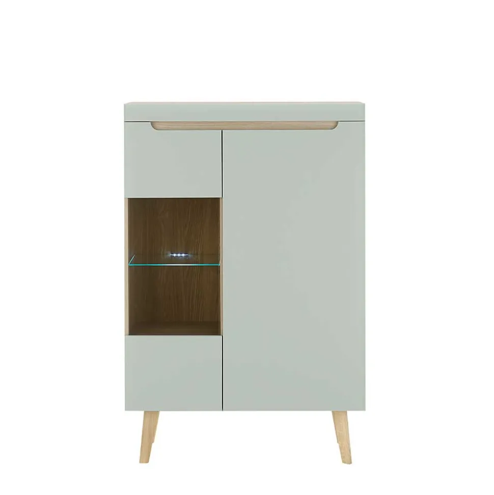 Scandi Chic Wohnzimmermöbel Wohnwand - Armina (vierteilig)