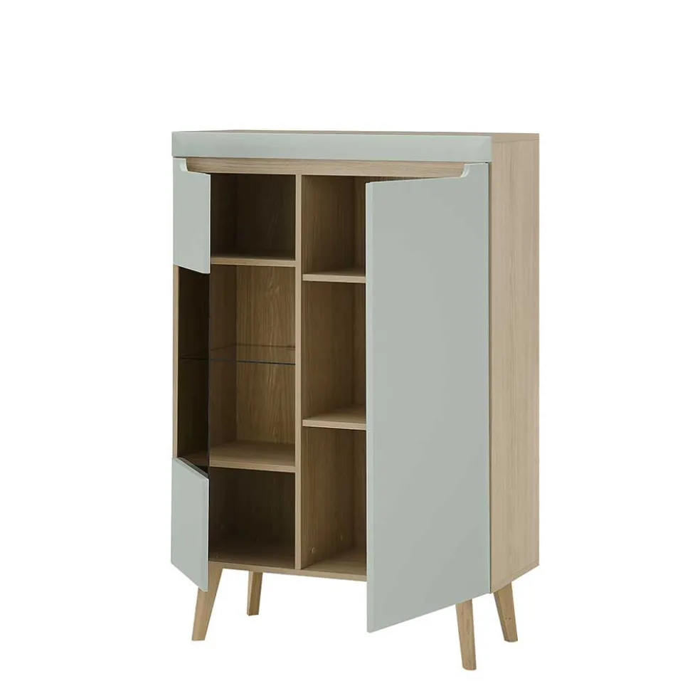 Scandi Chic Wohnzimmermöbel Wohnwand - Armina (vierteilig)