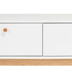 Scandi TV Board in Weiß mit Eiche Natur - Kolreva