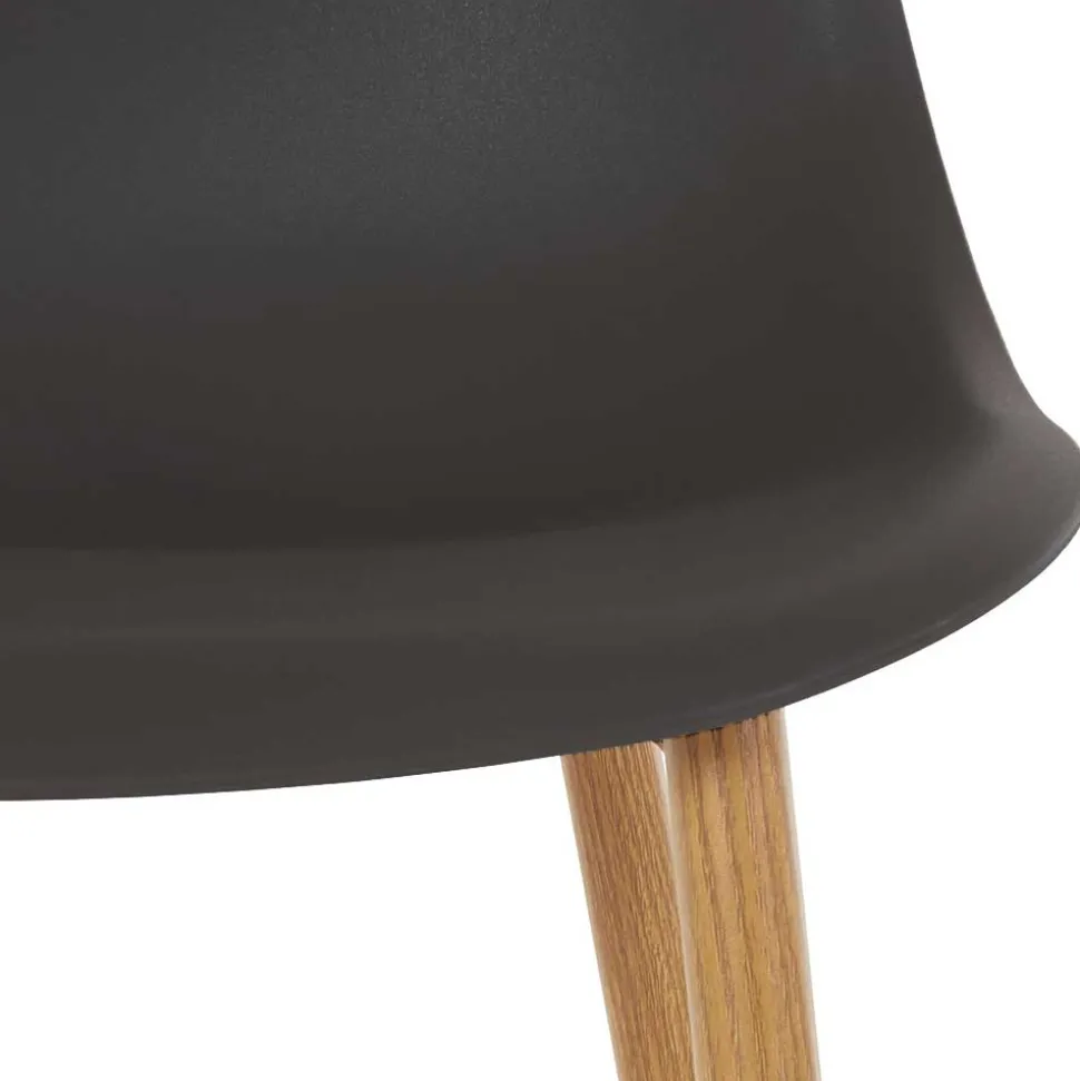 Schalenstühle aus Kunststoff Grau - Jesuisa (Set)