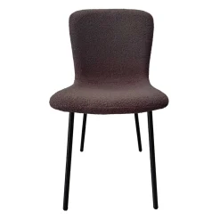 Schalenstühle in Dunkelgrau Boucle - Cranita (4er Set)