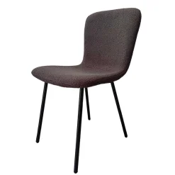 Schalenstühle in Dunkelgrau Boucle - Cranita (4er Set)