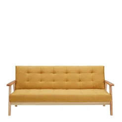 Schlafcouch in Gelb & Eukalyptus Natur - Emkola