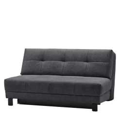 Schlafcouch mit Bettkasten in Dunkelgrau - Lenza