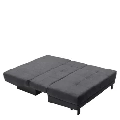 Schlafcouch mit Bettkasten in Dunkelgrau - Lenza