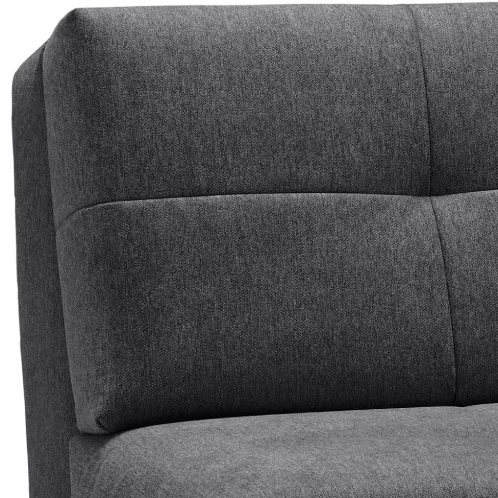 Schlafcouch mit Bettkasten in Dunkelgrau - Lenza