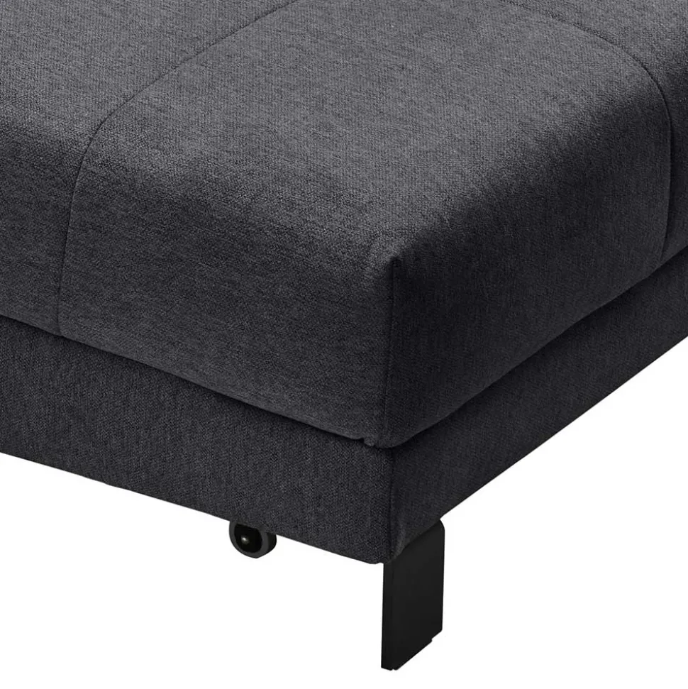 Schlafcouch mit Bettkasten in Dunkelgrau - Lenza