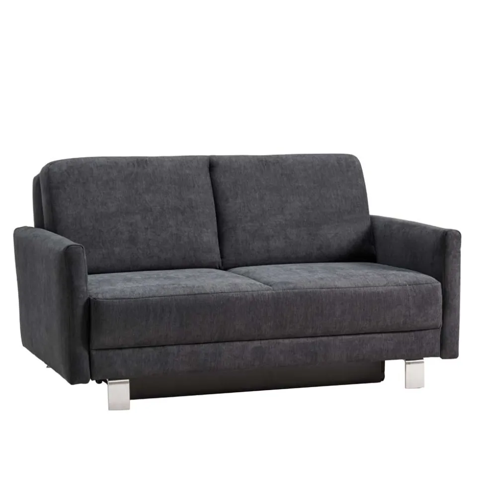 Schlafcouch mit Bettkasten in Blaugrau - Casmas