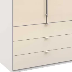 Schlafraum Kleiderschrank in Cremefarben Glas Front - Zidarie
