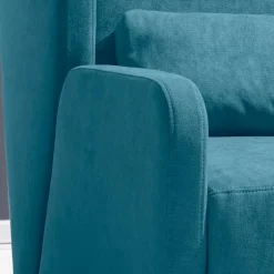 Schlafsessel mit Armlehnen in Petrol Blau - Joncadoss