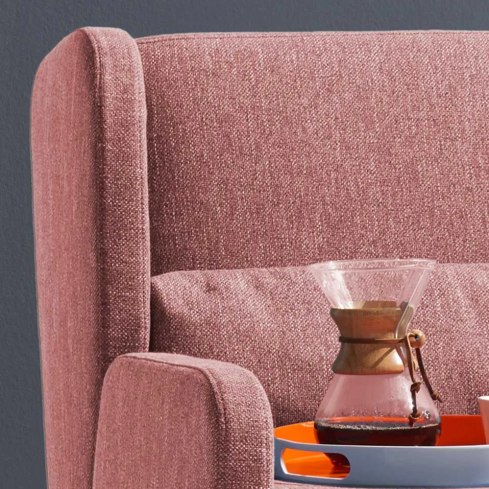 Schlafsofa in Rosa Flachgewebe - Mangado