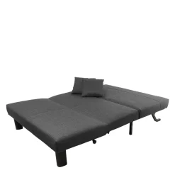 Schlafsofa ohne Armlehnen in Dunkelgrau - Jandusc