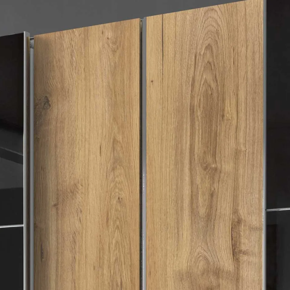 Schlafzimmer Kleiderschrank in Dunkelgrau Glas - Hectos