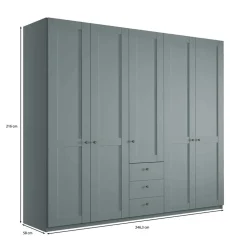 Schlafzimmer Kleiderschrank in Graugrün - Rajavo