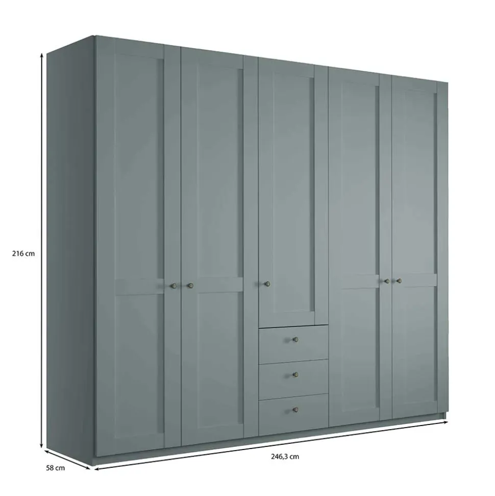 Schlafzimmer Kleiderschrank in Graugrün - Rajavo