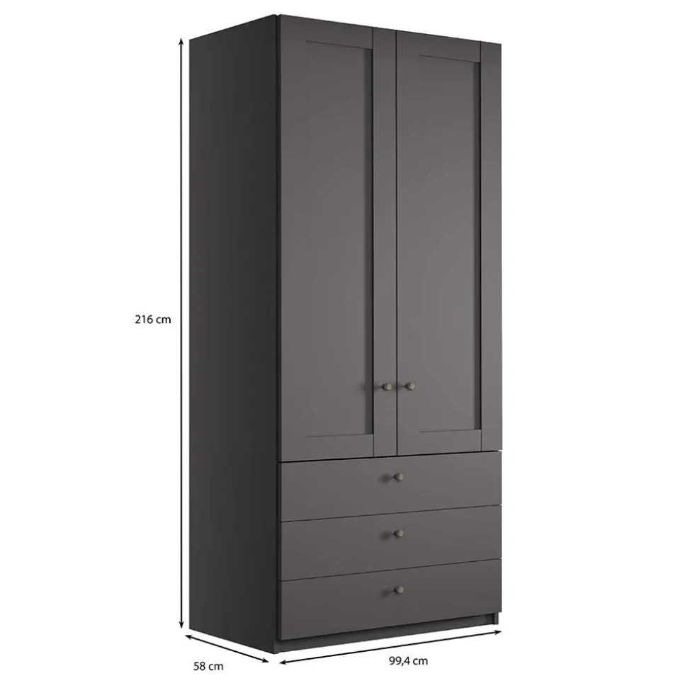 Schlafzimmer Kleiderschrank 100x216x58 - Mataram I