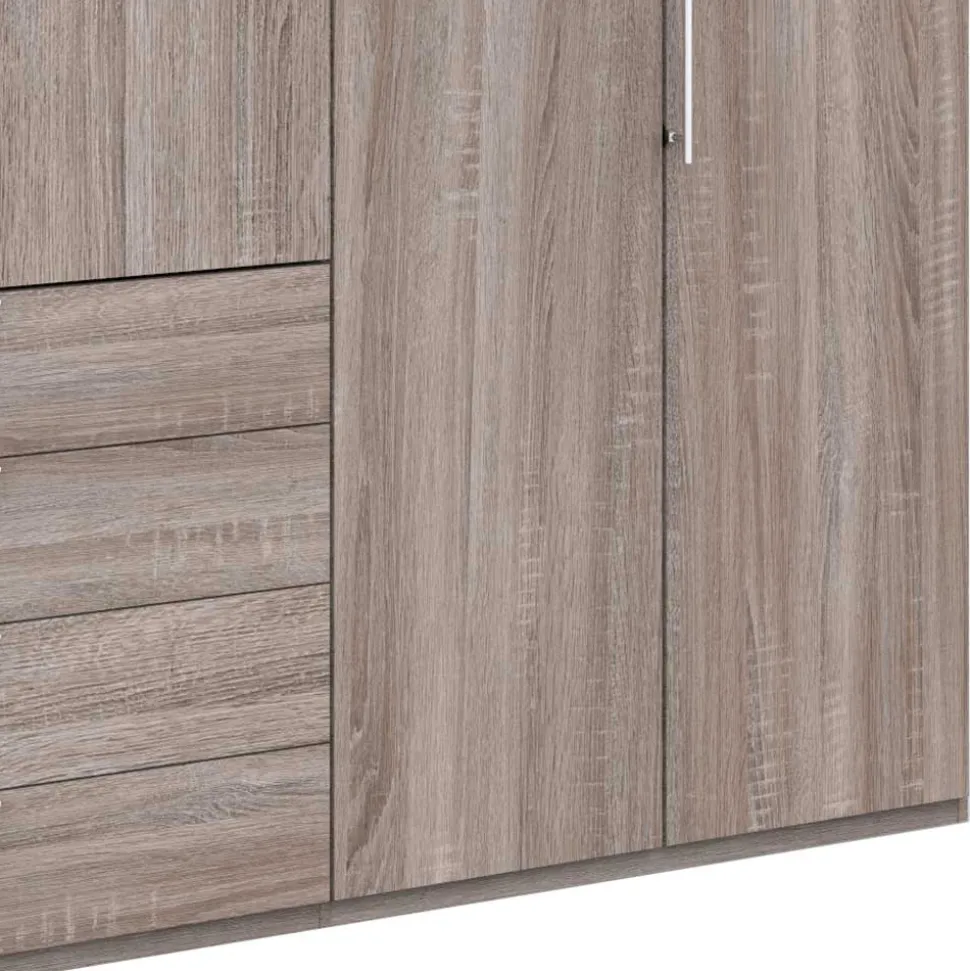 Schlafzimmer Kleiderschrank in Eiche dunkel - Crenba