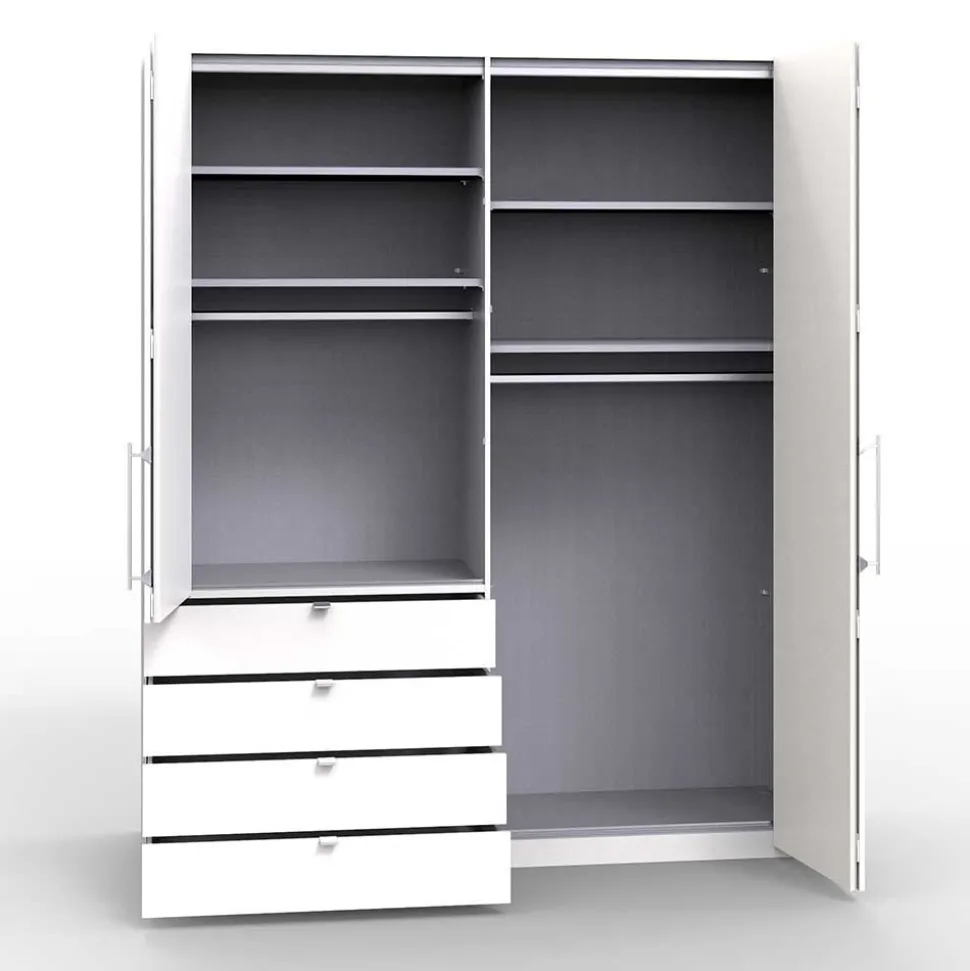 Schlafzimmer Kleiderschrank in Eiche dunkel - Crenba