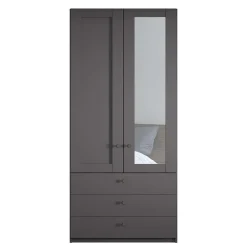 Schlafzimmer Kleiderschrank in Dunkelgrau - Mataram