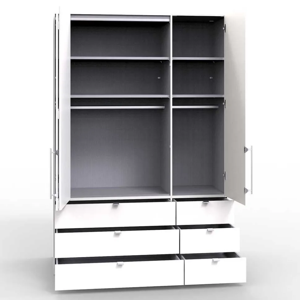 Schlafzimmer Kombi-Schrank mit sechs Schubladen - Tivierto