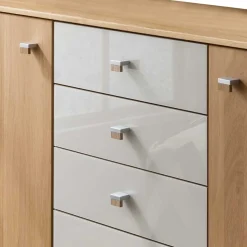 Schlafzimmer Kommode in Eichefarben & Beige - Emdsiva