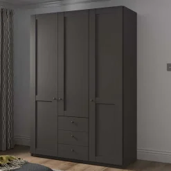 Schlafzimmer Schrank in Dunkelgrau - Mataram