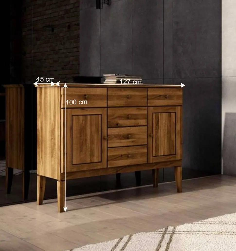 Schlafzimmer Sideboard Masdamos aus Wildeiche Massivholz