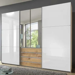 Schlafzimmerkleiderschrank mit Dreh- & Schiebetüren - Stufania I